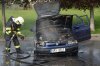 U Kauflandu hořel automobil